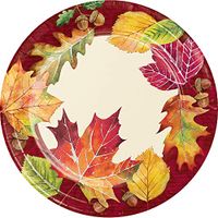 Creative Converting 332002case Fall Leaves Dessert Plates, One Size, Multicolor