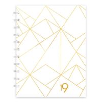 Blueline MiracleBind Gold Collection Weekly/Monthly Planner, Twin-wire binding with 2-piece cover, White and Gold, 11 X 9.06 inches  (CF32003.01-19)