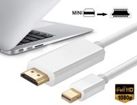 Mini DisplayPort (Thunderbolt Compatible) to HDMI Cable, 6ft Mult-Compatible Mini DP to HDMI Converter Adapter for iMac, MacBook Pro/Air, Surface to Second Monitor, Projector, HDTV, White by MSDUSA