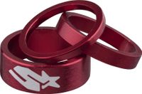 Spank Spacer Kit 3/6/12mm Bike Headsets & Accessories, Red