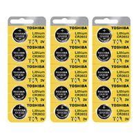 Toshiba CR2032 Battery 3V Lithium Coin Cell (15 Batteries)