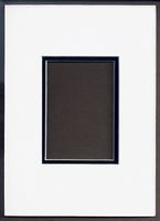 Pack of 10 5x7 White & Black Double Picture Mats with White Core Bevel Cut for 2.5 X 3.5 Aceo or Sport Card