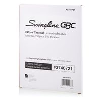 Swingline GBC Thermal Laminating Sheets / Pouches, Letter Size, 3 Mil, EZUse, 150-Count (3740721)