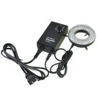 AmScope LED-64-A Microscope Ring Light Illuminator, Stereo Microscope LED Ring Light with Dimmer, 9W 90V-260V 64-LED
