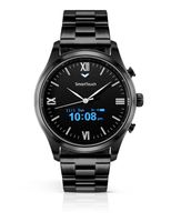 Bluetooth Smart Wrist Watch Connects to Android & iPhone (Black Stainless)
