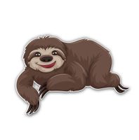 Sloth Brown Sticker Car Motorcycle Bicycle Skateboard Laptop Luggage Decals Bumper Stickers Waterproof