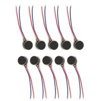 tatoko 10 Pcs Coin Vibration Motor Micro Mini Flat Vibration Motors Disc Shape Vibrating Motor DC 3V 12000RPM Two Wired 12mm x 3.4mm For Cell Phone, DIY Toys, Watch, Tablet Computer, Electronic Toy
