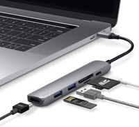 elago 6 in 1 Card Reader - [HDMI Multi HUB USB-C][SD+TF(Micro SD) Slot][4K HDMI][PD Charging Port][USB 3.0 Ports] for MacBook Pro 2018/2017/2016 and Other USB Type-C Devices