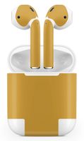 Vinyl Decal Sticker Protective Skin Compatible with Apple Airpods Satin Gold
