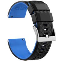 22mm Silicone Watch Bands Compatible with Samsung Gear S3 Classic Watch Quick Release Rubber Watch Bands for Men