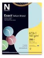Wausau Vellum Bristol Cardstock, 67 lb, 8.5 x 11 Inches, Pastel Blue, 250 Sheets (81328)