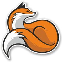 2 x 10cm- 100mm Fox Vinyl SELF ADHESIVE STICKER Decal Laptop Travel Luggage Car iPad Sign Fun #5170