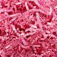 Black Cat Avenue 1 LB Light Pink Iridescent Single Sided Crinkle Cut Paper Shred Filler for Gift Wrap and Basket Filler