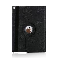 elecfan Case for iPad Air 9.7 inch 360 Degree Rotating Stand PU Leather Floral Case Protective Flip Folio Cover for Apple 9.7 Inch iPad Air - Black