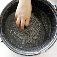 Yu2d 🌹🌹 Stainless Steel 316 Cast Iron Cleaner Brush Scrubber for Cast Iron Pan Cast A（Silver）