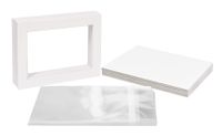 Golden State Art, Acid Free, Pack of 10 5x7 White Picture Mats Mattes with White Core Bevel Cut for 4x6 Photo + Backing + Bags