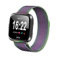Kozart Compatible with Fitbit Versa Bands, Stainless Steel Metal Band Mesh Bracelet with Strong Magnet Lock Wristbands Replacement for Fitbit Versa/Versa 2/Versa Lite/SE for Kids Women and Men