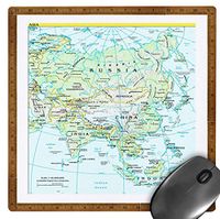3dRose LLC 8 x 8 x 0.25 Inches Mouse Pad, Modern Map of Asia (mp_119775_1)