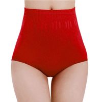 Body Shaper Briefs Women Slimming Underwear Shorts Pants High Waist Bodyshape Intimates Hemlock (Free, Red)