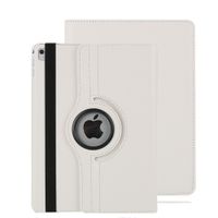 iPad Cover Case,TechCode 360 Degrees Rotating Magnetic PU Leather with Stand Smart Case Cover for Apple iPad Air 2 9.7 inch Tablet-White