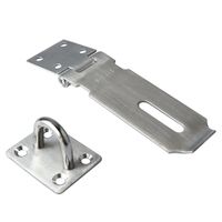 Alise MS9 Padlock Hasp Door Clasp Hasp Lock Latch SUS 304 Stainless Steel Brushed Nickel
