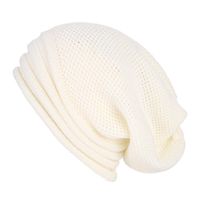 YANG-YI 2017 Women Men Hats Baggy Warm Crochet Winter Knit Ski Beanie Skull Slouchy Caps Hat (White, one Size)
