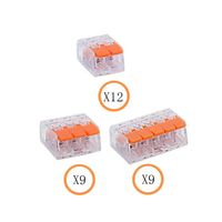 HTCELLE Lever Nuts, 30 Pcs Wire Connector Assortment Pack Compact Splicing Connector Lever Nut Kit for Electrical Wires Solid Stranded Flexible Wires A221-412 A221-413 A221-415
