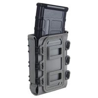 IDOGEAR 5.56mm 7.62mm Tactical Magazine Pouch Airsoft Hunting Shooting Molle Fastmag Soft Shell Mag Carrier Bag (Foliage Green)
