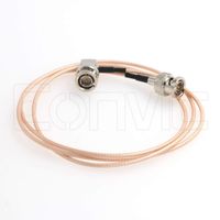 Eonvic RG179 75ohm BNC Plug Right Angle Pigtail Coaxial Cable for fs700 to atomos Recorder or BMCC Video Camera 45cm (45cm /18''inch)