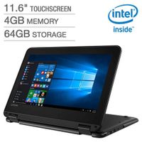 2019 New Lenovo 300e Flagship 2-in-1 Laptop/Tablet for Business or Education, 11.6" HD IPS Touchscreen, Intel Celeron Quad-Core N3450 up to 2.2GHz, 4GB DDR4, 64GB eMMC SSD, WiFi, Webcam, Win 10 S/Pro