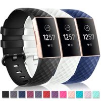 HUMENN Bands Compatible for Fitbit Charge 3,Classic & Special Edition Replacement Sport Wristband Compatible for Charge 3 and Charge 3 SE, Large Small