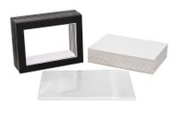 Golden State Art, Acid Free, Pack of 25 5x7 Black Picture Mats Mattes with White Core Bevel Cut for 4x6 Photo + Backing + Bags