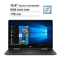2019 Dell 15.6 Inch 2-in-1 4K Ultra HD Touchscreen Laptop (Intel Core i7-8550U up to 4.0 GHz, 8GB RAM, 1TB SSD, NVIDIA GeForce MX130, Backlit KB, WiFi, Bluetooth, HDMI, Win10 Home) (Abyss Black)