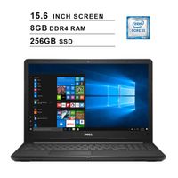 Dell 2019 Inspiron 15 3000 15.6 Inch FHD Laptop (Intel Core i5-7200U up to 3.10 GHz, 8GB RAM, 256GB SSD, WiFi, Bluetooth, DVD, Windows 10) (Black)