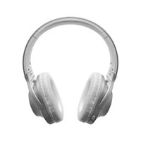 Fisher Audio Over-Ear Bluetooth Headphones with Optional Cord, Lightweight Foldable Design (Silver)