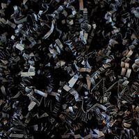 Crinkle Cut Shredded Paper 1/2 Pound - Shred Gift Basket Filling and Packing by Emerald Craft & Hobby (Black)