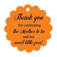 100 PCS Baby Shower Favors Gift Paper Hang Tags-  Thank You For Celebrating The Mother To Be & Her Sweet Little Pea!