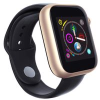 Fullwei New Z6 Bluetooth 3.0 Smart Watch Supports Android Phone SIM Card and Camera - Bluetooth dialer, Incoming Call Reminder, 800P, Instant Message Push - Anti-Lost Function (Gold)