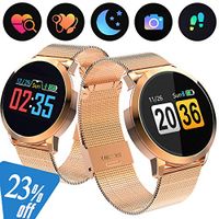 MAXSASI 0.95" OLED Fitness Tracker Smart Watch for Women Men,【July Deals】 Activity Tracker with Heart Rate Monitor Blood Pressure Sleep Monitor, Pedometer GPS Tracker