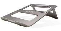 VHALE Lightweight Aluminum Foldable Portable Laptop Stand Desk Riser with Ventilated Cooling Platform for 10 to 15 Inch Laptop, Notebook and Tablet (Space Gray)