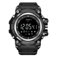 Men's Outdoor Sports Bluetooth Watch with Temperature Barometer Altimeter UV Monitor Digital Smart Watches with Call Message Reminder for Android iOS Phone (Silver Black)