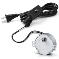 DigiHero Full Range Cup Turner Kits Turntable Motor Cuptisserie,Tumbler Cup Rotator 7mm/30mm Flexible Coupling Connector with DN20 Pipe Cap,6ft Switch Cord,50/60Hz AC100~127V 4W