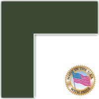 7x12 Forest Green Custom Mat for Picture Frame with 3x8 opening size