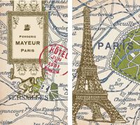 HomArt Large Decorative Map Paris Matches