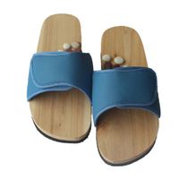 Fashion barbed health massage slippers with acupoint massage shose , blue , 45