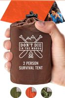 World's Toughest Ultralight Survival Tent • 2 Person Mylar Emergency Shelter Tube Tent + Paracord • Year-Round All Weather Protection For Hiking, First Aid Kits, & Outdoor Survival Gear