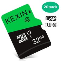KEXIN 20 Pack 32GB Wholesale TF Cards Micro SDHC UHS-I Bulk Memory Cards Class 10 Micro SD Card High Speed TF Cards, C10, U1