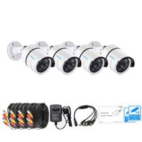 LONNKY 4 Pack 1080P TVI Analog Outdoor Bullet Waterproof Security Camera System(Including Power Supply, Splitter Cable and Extension Cable), 3.6mm Lens 80ft Night Vision HD CCTV Camera
