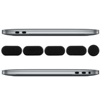 kwmobile Anti-Dust Protection Plugs Set - Silicone Rubber Dust Plug Stopper for Apple MacBook Pro 13" / 15" (from 2016) - Black