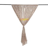 LQIAO 4x7ft Champagne Shimmer Sequin Fabric Photo Backdrop,Wedding Photo Booth,Photography Background,Ceremony Background, Pocket 4x7FT(125x215cm))